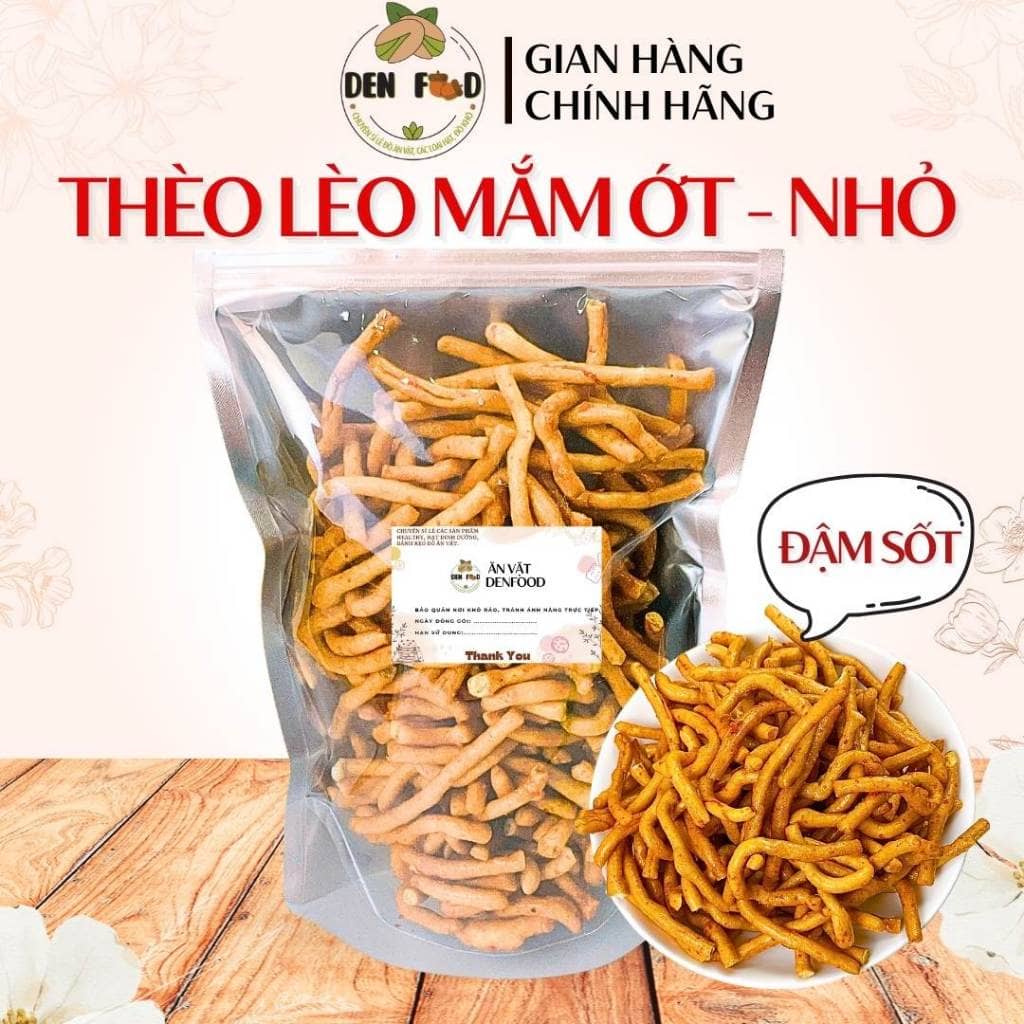 500G  Bánh Thèo Lèo ( NHỎ ) Mắm Ớt Giòn Rụm - Ăn Vặt Denfood