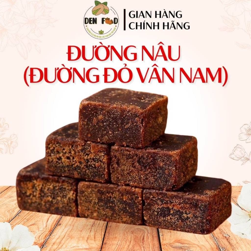 500g Đường Nâu Nguyên Vị Bổ Khí Huyết Giảm Đau Bụng - Ăn Vặt Denfood