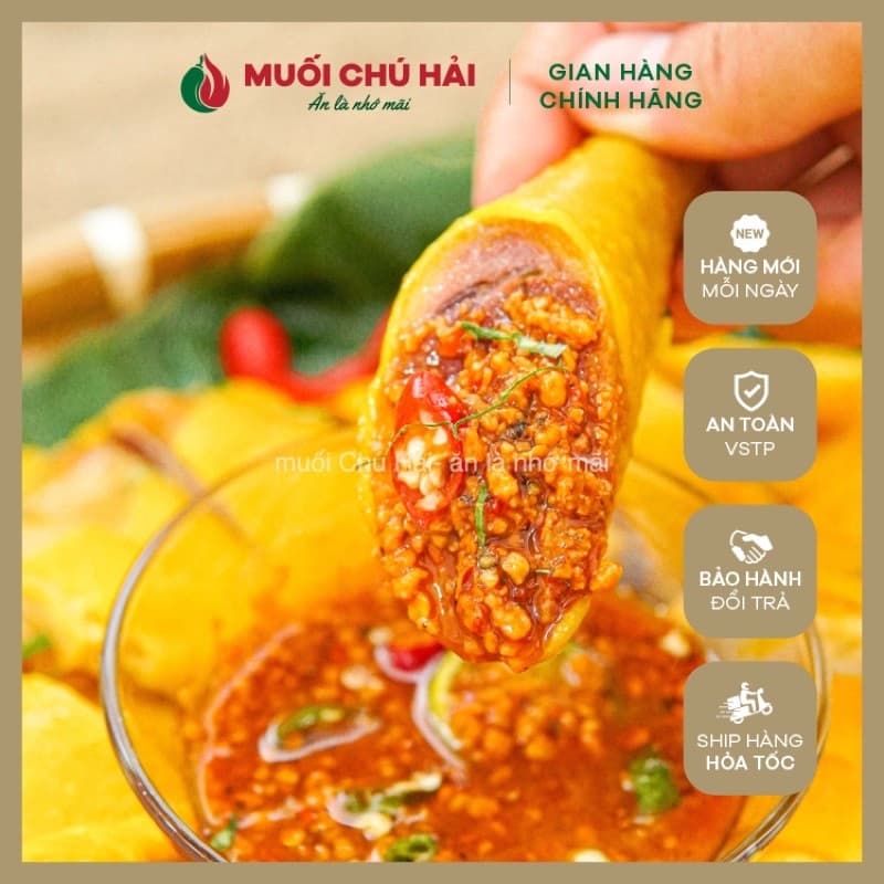 500gr Sốt Chấm Siêu Cay Muối Chú Hải