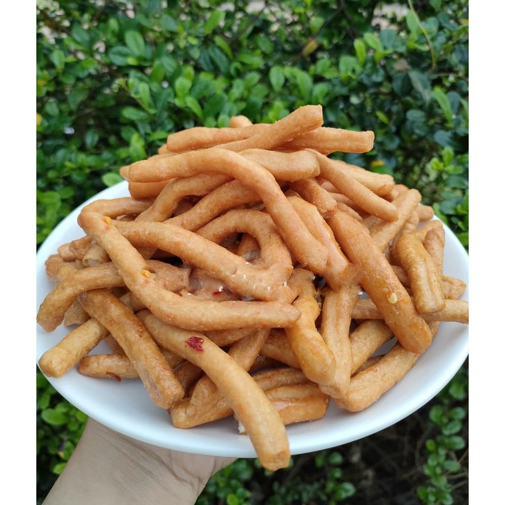 500G  Bánh Thèo Lèo ( NHỎ ) Mắm Ớt Giòn Rụm - Ăn Vặt Denfood