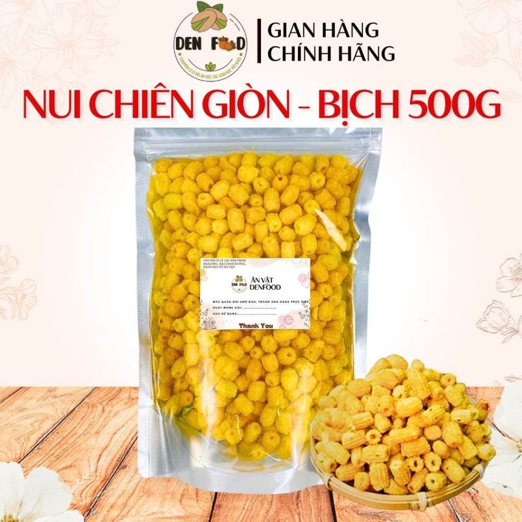 500g Nui Chiên Giòn Tẩm Bơ Mắm Tỏi Siêu Ngon