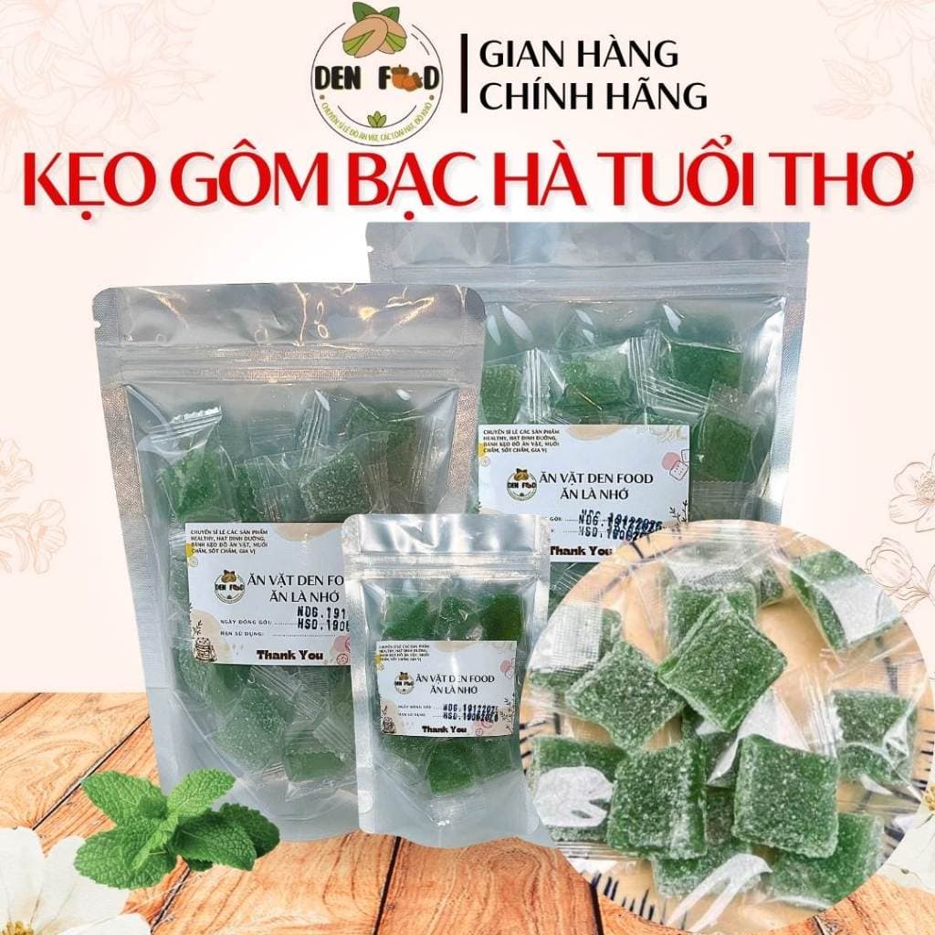 100g Kẹo Gôm Bạc Hà tuổi thơ - Ăn Vặt Denfood