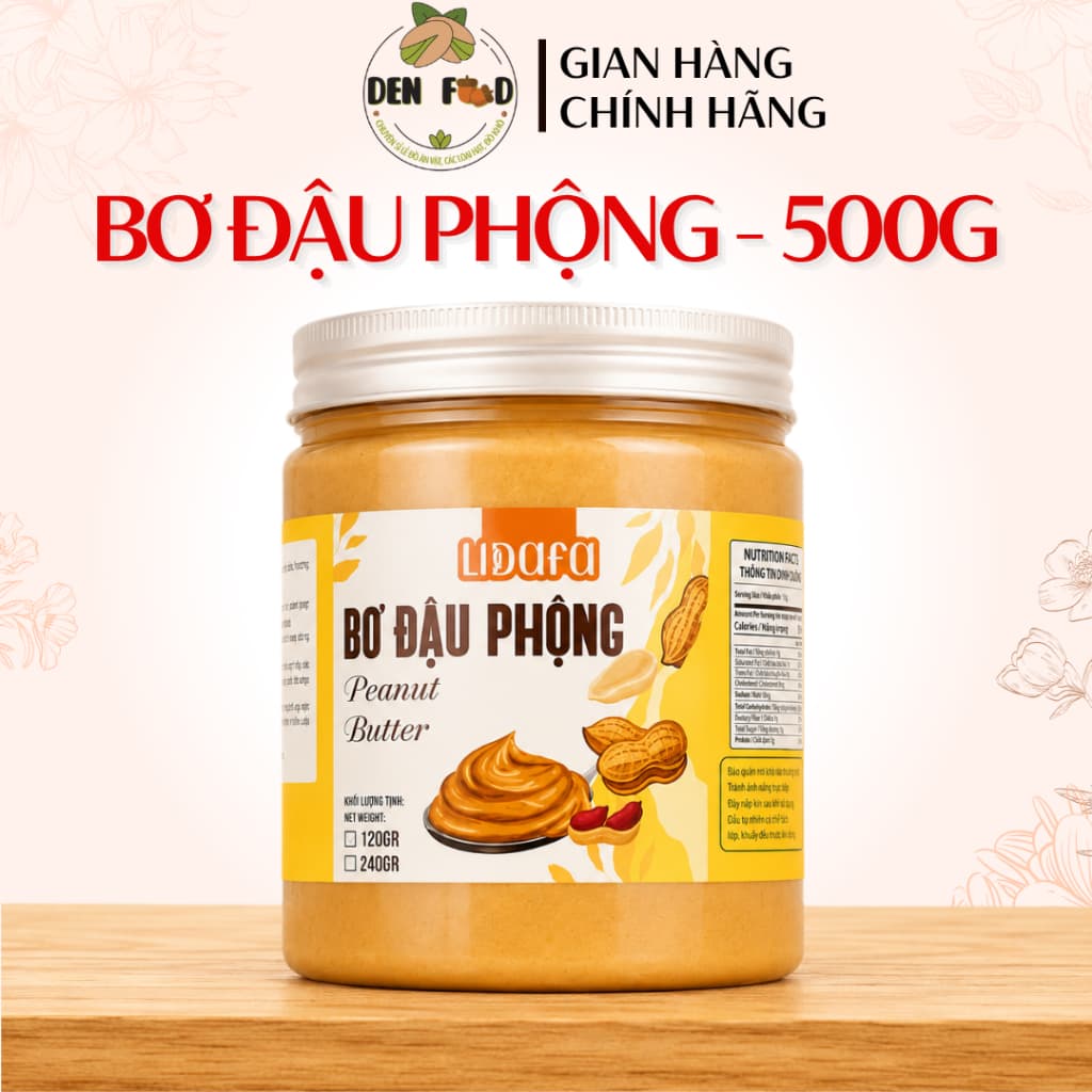 500g - Bơ Đậu Phộng không đường - nguyên chất