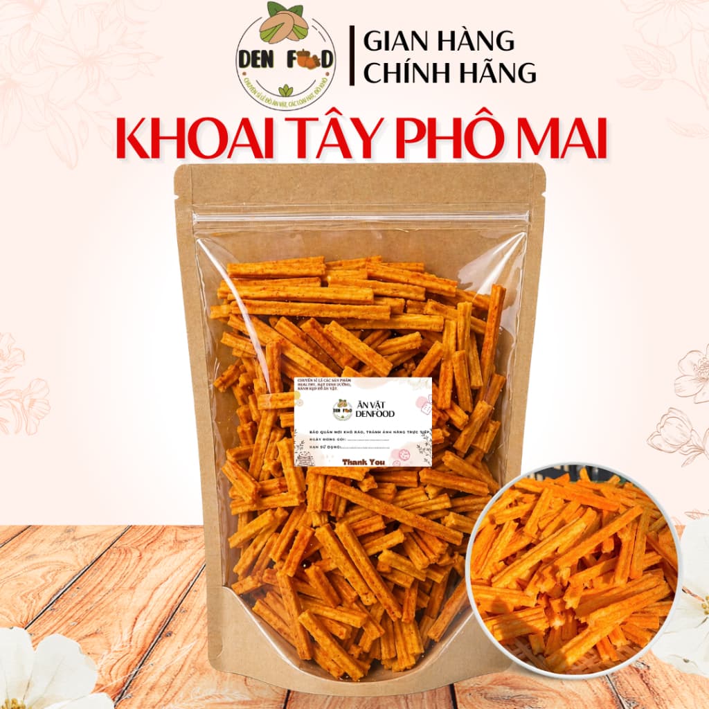500g - KHOAI TÂY LẮC PHÔ MAI – GIÒN TAN, ĐỒ ĂN VẶT DENFOOD